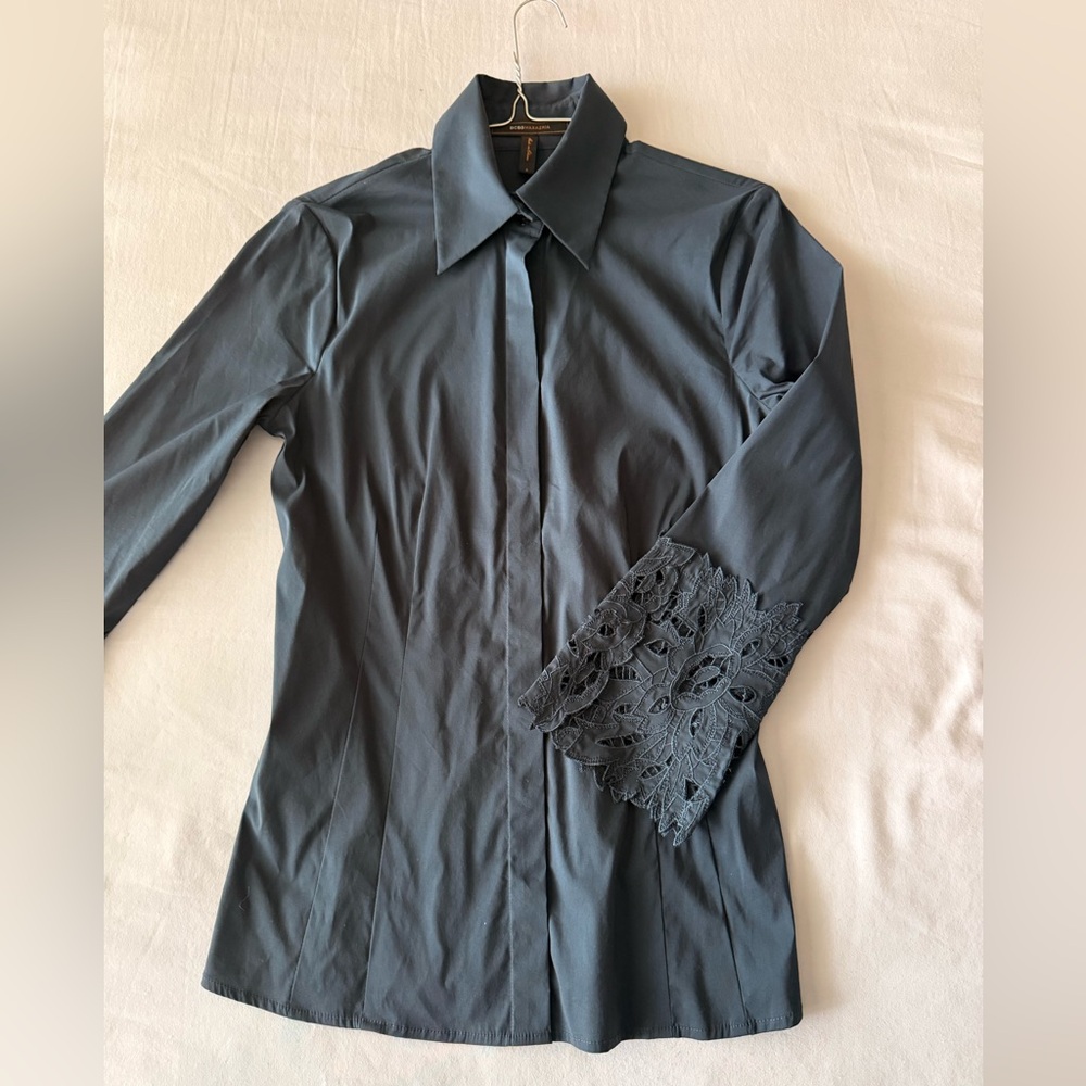 BCBGMaxAzria Navy button down shirt